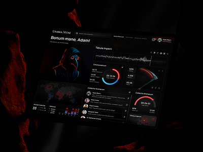 Reaper Ops — Game Dashboard UI for a Soul Management Platform concept art