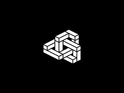 Abstract Geometric Bloc Logo 3d abstract abstract logo geometric joinery link logo logo logos modern logo pictorial mark simple logo wood joinery