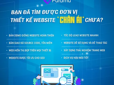 Bạn đã tìm được đơn vị thiết kế website "chân ái" chưa? 3d animation branding design graphic design illustration logo motion graphics puramu responsive website seo website ui ui design uiux ux design uxui design web design website design service wordpress website wordpress website design