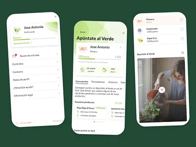 Mobile app design - Iberdrola energy company app design energy green green color icons illustrations mobile app mobile app design ui ui design user experience user interface ux