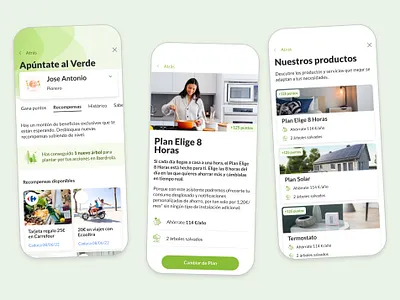 Mobile app design - Iberdrola energy company app design branding energy graphic design green illustration mobile app ui user experience user interface ux ux ui