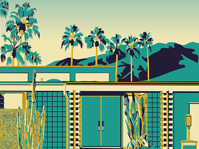 Mid Century Modern Houses architecture california desert design designer graphic design graphicdesigner houses illustrate illustration midcentury modern mountains palmsprings vector