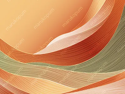 Hand drawn line wave pattern vector abstract art background banner curve design illustration japanese line logo pattern sunset ui vector wave