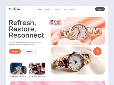 Watch landing page ui design figma designer figma ui design figma ui designer figma website design landing page ui landingpage modern watch website uiux designer watch landing page watch website watch website design website uiux