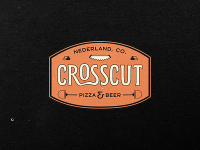 Crosscut Logo art direction branding design graphic design pizza pizza logo