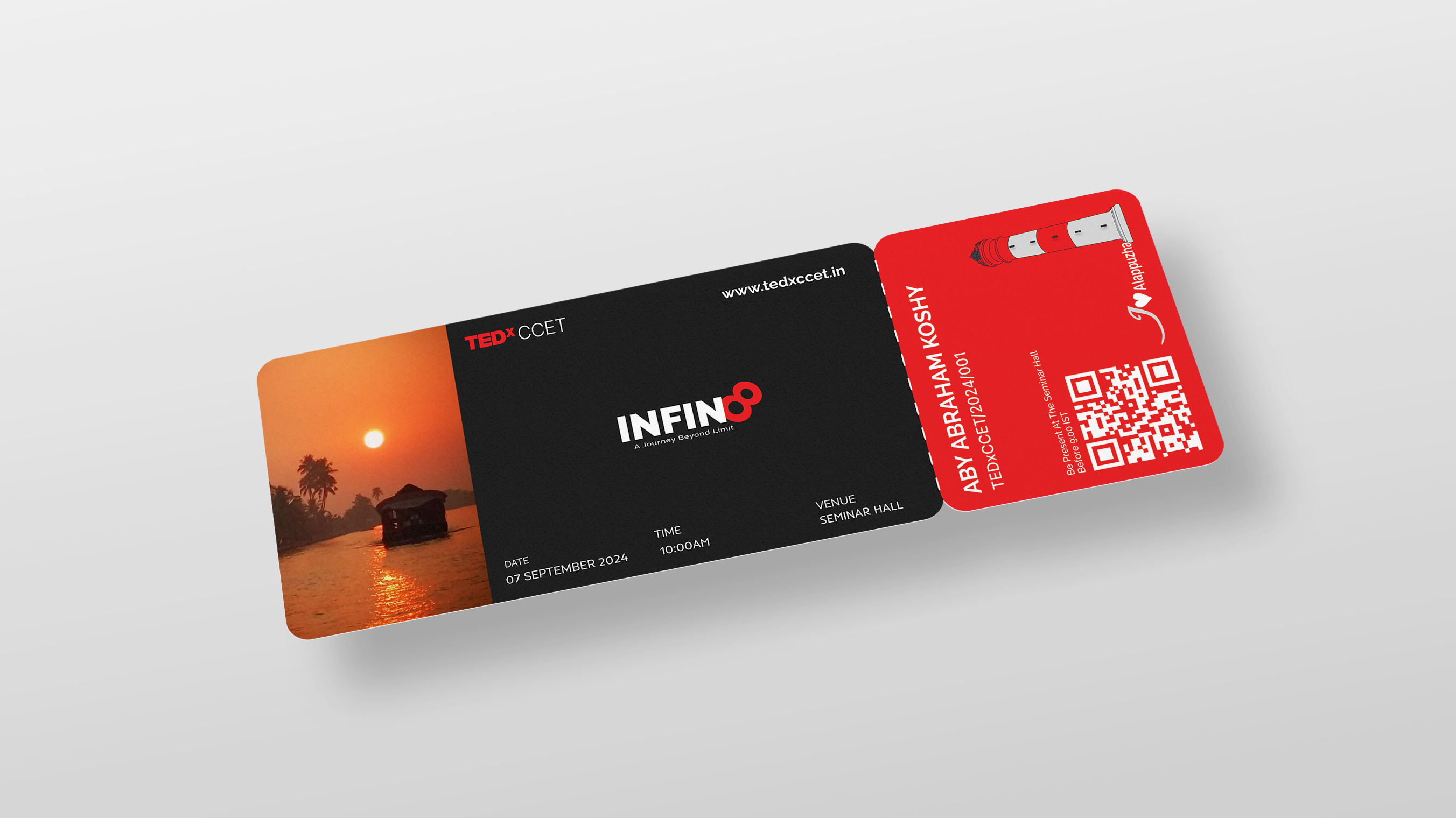 TEDxCCET 2024 – Event Ticket Design branding collegeevent creative direction design event branding event poster eventdesign figma figmadesign graphic design illustration infin8 logo minimalist poster modern design posterdesign tedx tedxccet ticketdesign vector