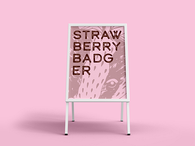 Strawberry Badger, Visual Identity branding design graphic design logo photoshop