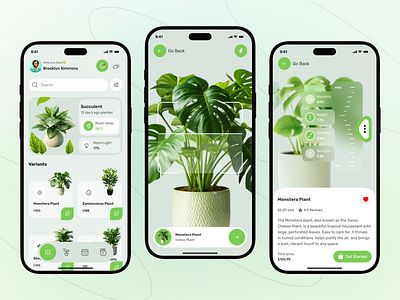 Plants Mobile App Design app app design farming garden app manegment app minimalui mobile app mobile ui plant app plant care app plant shopping app plant store ui uiuix design uiux