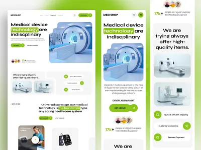 Healthcare - Medical Device - landingpage - homepage behance dribbble healthcare healthcare webdesign healthcare website homepage jabel landing page medical device medical website mobile responsive design ui design ui designer visual designer web design web ui website mockup website ui ux