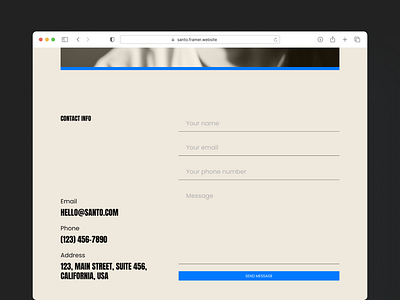 Contact - Minimalist Personal Portfolio Template agency contact contact page contact section landing page minimalist personal website portfolio website