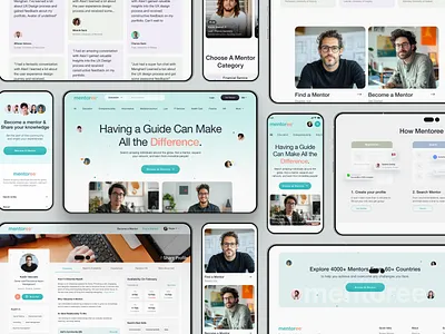 Mentoree - Smart Mentorship Platform UI adplist agency branding business coaching community design edtech education educational platform landing page learning mentee startup ui ui ux ux web design web platform website design