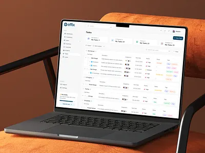 Effix CRM - Task Details Page Design analytic assignment checklist crm dashboard deadline filllodesign planning product design progress saas start task tracking tasks test to do update work