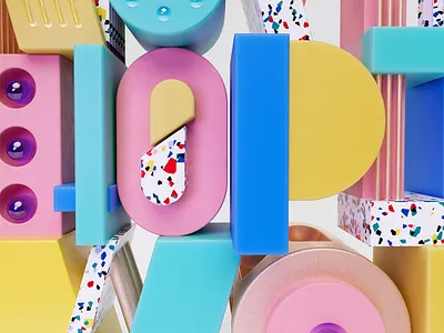 Never hope for it, work for it 3d 3d artist 3d designer 3d lettering 3d type 3d typography cinema 4d lettergin designer lettering lettering artist motion graphics type