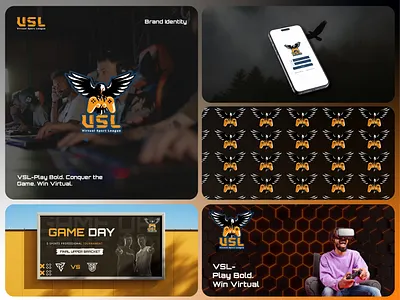 Virtual Gaming Logo Design & Branding brand identity branding creative logo design game face on logo