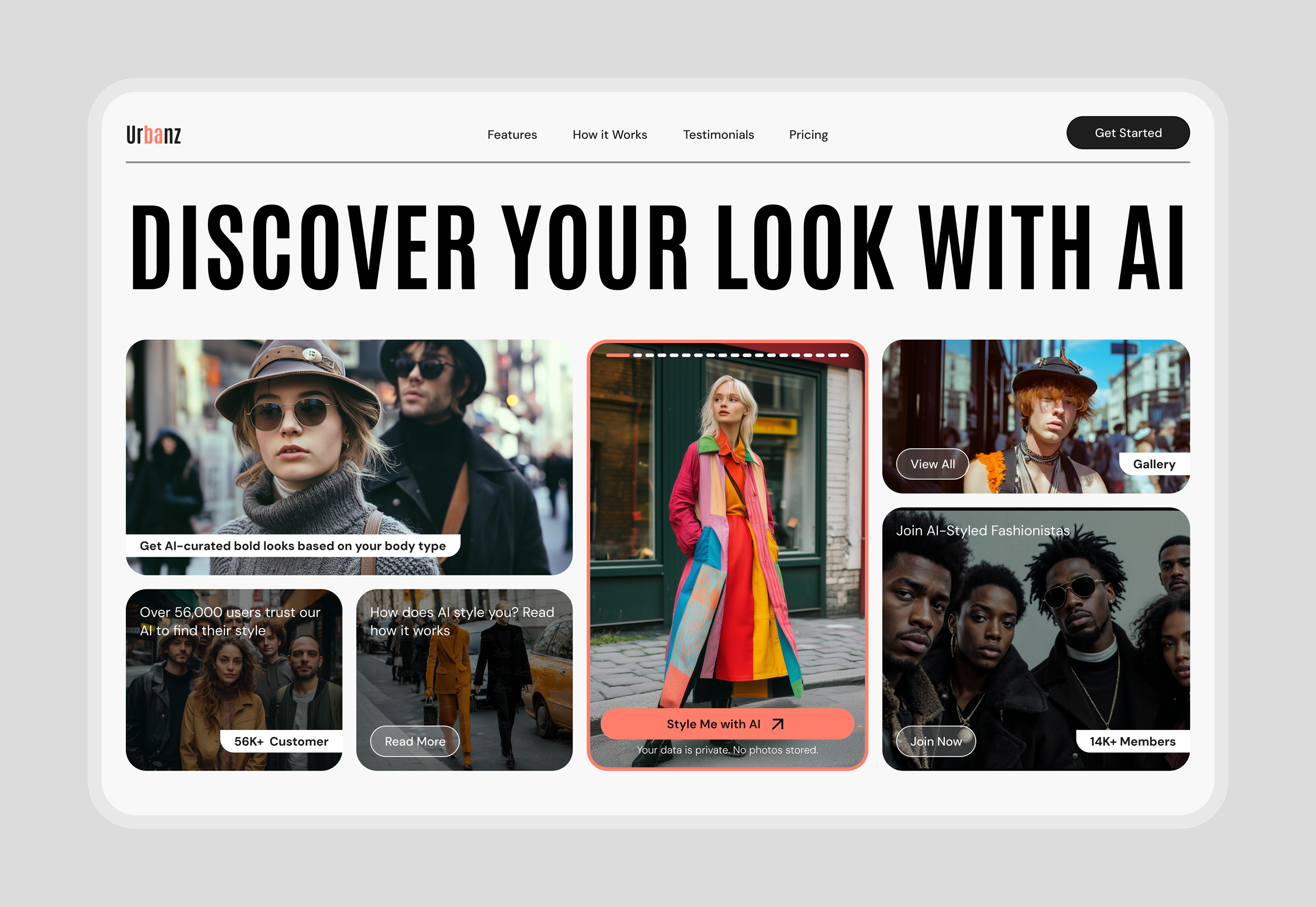 Urbanz AI Fashion Website design figma ui uiux user interface ux webdesign webdesigner