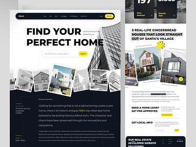 Zareal - Real Estate Website branding furniture graphic design house minimalist office real estate typography ui website workspace