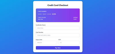 DailyUI 002 – Credit Card Checkout
