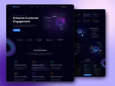 Landing Page agency agency landing page business website clean creative agency creative direction dark design design digital agency investment landing page modern product design saas saas website ui web design website website design