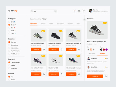 BeliCuy - Shopping Dashboard clothing dashboard ecommerce market marketing marketplace online shop online store place product design sell shoe shoes shop shopping store trend ui ux website
