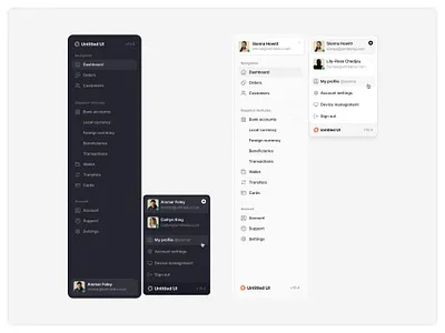 Sidebar navs — Untitled UI nav nav menu navigation product design sidebar sidenav ui design user interface
