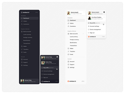 Sidebar navs — Untitled UI nav nav menu navigation product design sidebar sidenav ui design user interface