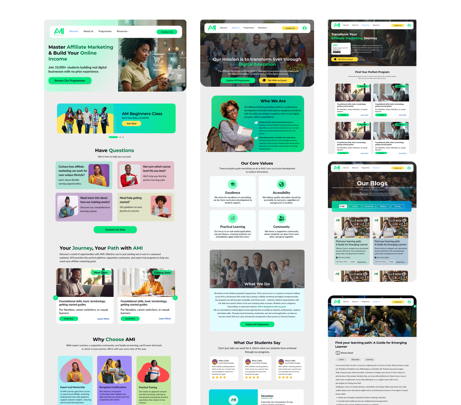 Affiliate Marketing Service Website Design creativedesign interaction design prototyping ui uidesign ux
