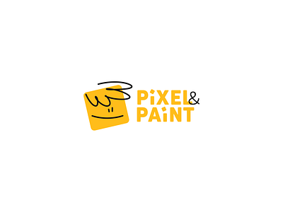 Pixel & Paint Studio logotype brand branding character cute design elegant graphic design logo logo design logo designer logodesign logodesigner logotype mascot minimalism minimalistic modern pixel