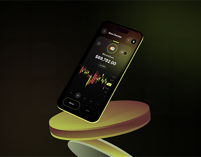 Bitzen Crypto Tracker App Ui appdesign bitcoinui btc cryptoapp darkmode dribbbleshot figmadesign fintechui freelancedesigner mobile mobileux neonui uxdesign