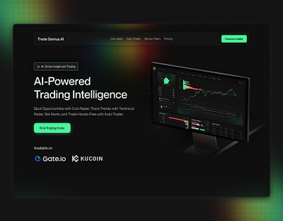 AI Trading Platform — Crypto Trading Website ai ai trading blockchain crypto crypto landing page dapp design landing page platform trading ui userinterface web website