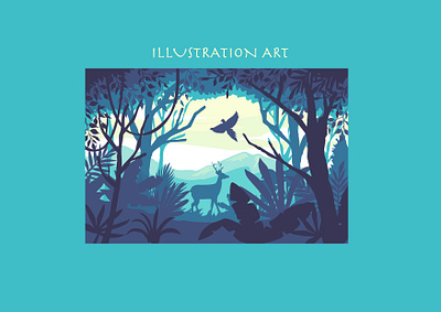 ART / Illustration Art banner character color creativity design flat forest gradient graphic design ii illustration illustration design illustrator nature poster simple stock tree vector vector image