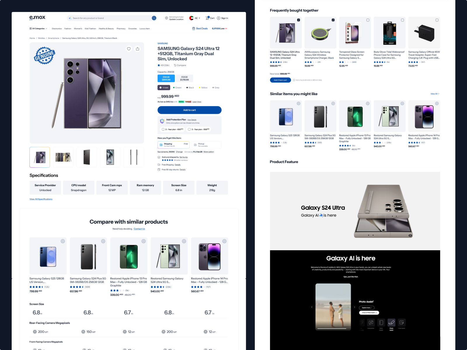 Ecommerce Product Page ai animation assistant e commerce ecommerce ecommerce design fashion landing page online shopping product page ui ux web design website website design