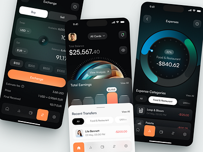 UI/UX, Mobile design for FinTech app app design application application design design graphic design interface ios app ios app design mobile mobile app mobile app design product product design service startup ui uiux ux