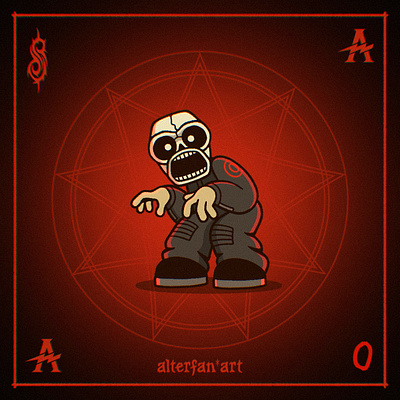 IOWA ERA NUMBER 0 alterfan alterfan art artist branding cartoon character coverart icon illustration logo nu metal rock music slipknot slipknot art slipknot fanart slipknot iowa