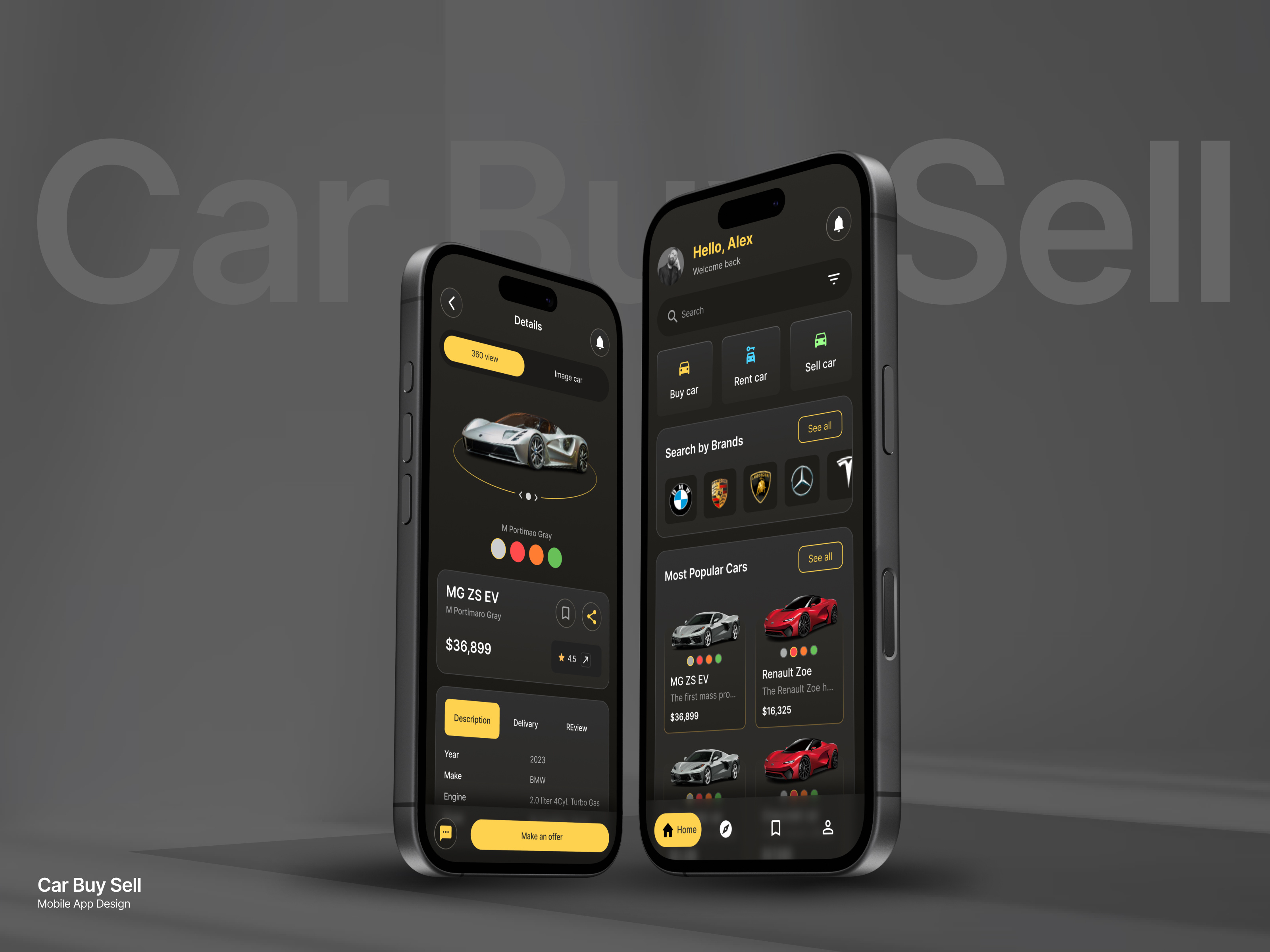 Car Buy Sell Rent Ecommerce App - Your trusted car marketplace app ui automotive car app car buy car buy sell app car dealer car leasing car rent app car shop app car store app dark theme e commerce mobile app mobile app design netro netrosystems retro car app transportation app