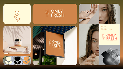 Only Fresh – Skincare Brand Identity Design body care branding brand design brand identity brand presentation cosmetics brand elegant design graphic design logo design minimalist branding organic skincare pastel branding skincare branding soft color palette visual identity wordmark logo