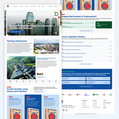 Industrial Website for Indocement branding company design ui ux website