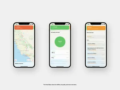 Blaze: Wildfires Development Overview adobe xd branding design ios ui wildfire