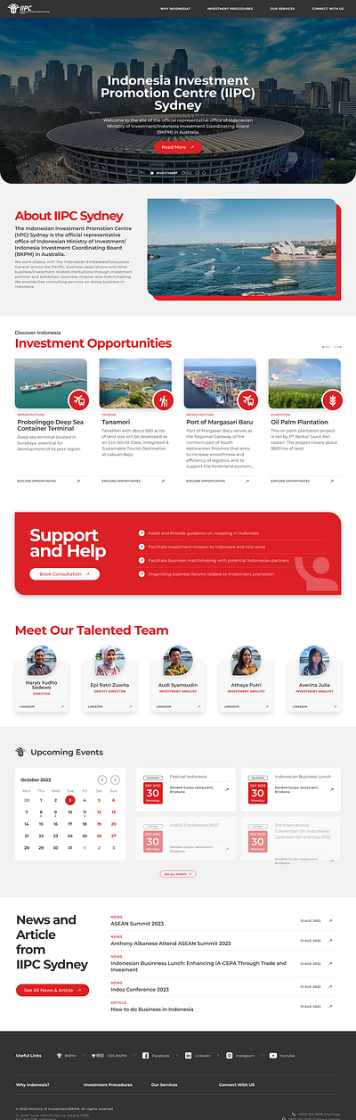 Ministry of Investment Website Design company design ui ux website