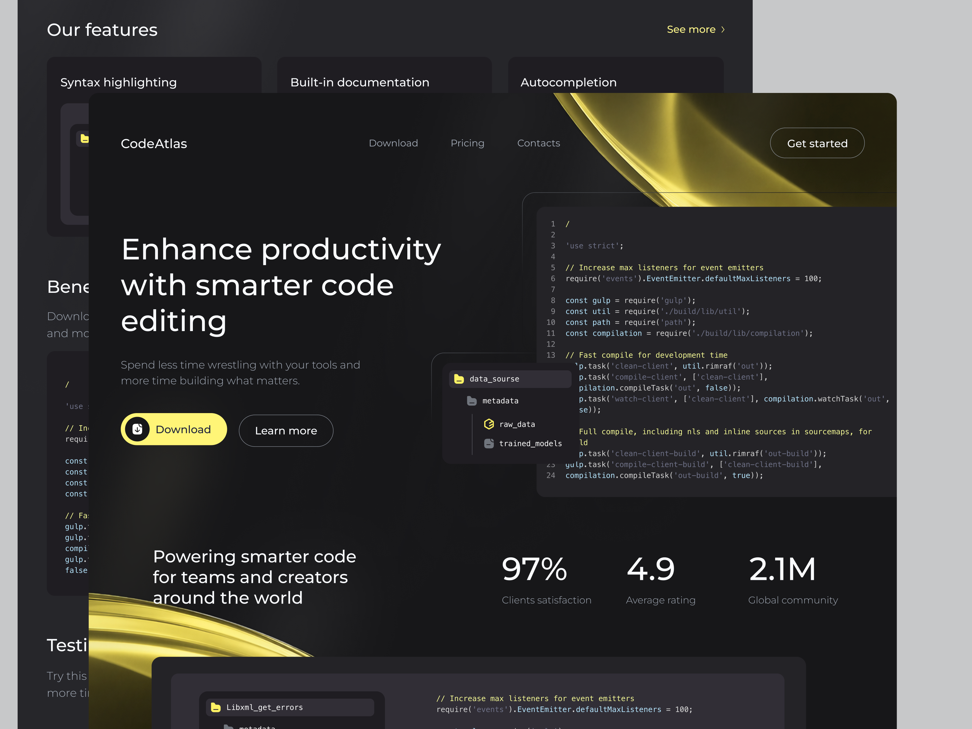 CodeAtlas/Code editor app ai animation app app design assistant code design development editor manager site software tool ui