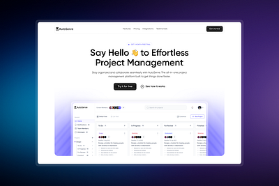 Project Management Landing Page colorful designideas landing page landing page design landingpage product design project management saas landing page saas web tool design ui ui design ux design web web design website