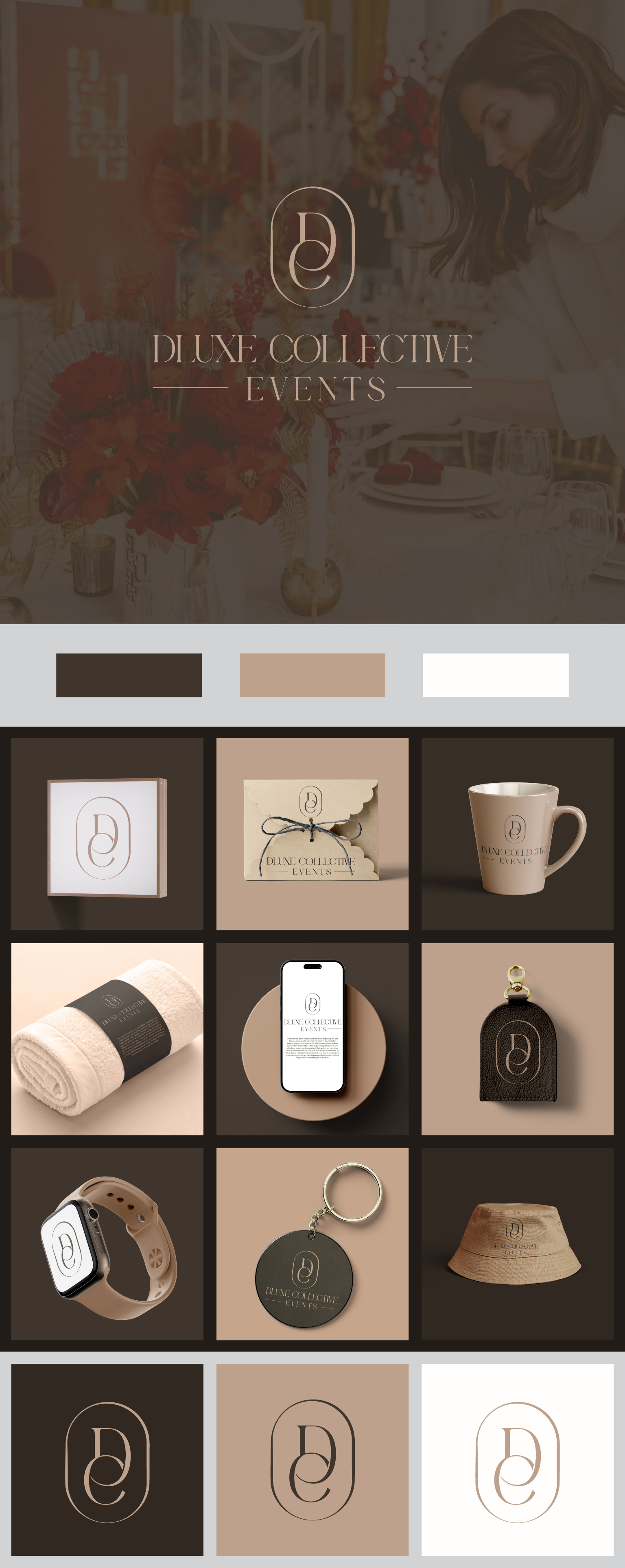 DLUXE COLLECTIVE Events Logo aesthetic logo brand identity branding collective dc logo design elegant logo event planner branding events graphic design logo logo branding logo design logo mark logo type luxury luxury event branding typography