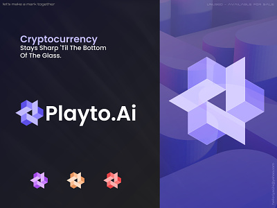 Play crypto logo design unused blockchain logo branding colorful creative cube defi ecommerce fintech logo design logo designer mark minimal modern monogram play logo saas simple logo softwere tech web3 logo