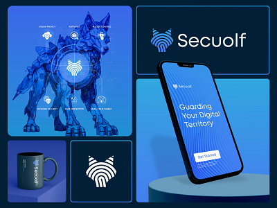 Digital Guardian with Precision and Strength brand identity branding design graphic design logo logo design