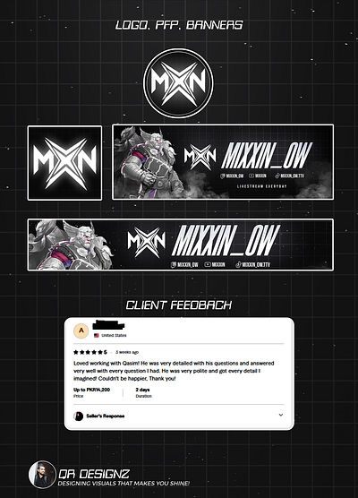Esports logo + banner set for @MIXXIN_OW! banner esports logo graphic design posters twitch graphics twitch logo