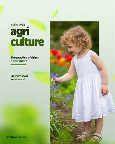 Modern agriculture-social media design to boost brand presence
