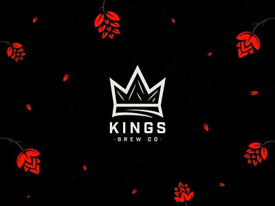 Kings Brew Co :: Logo Design beer branding brewery brewing bright color company craft food graphic design hops identity kings logo mark symbol vector