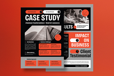 Black Orange Utilitarian Business Case Study graphicook research
