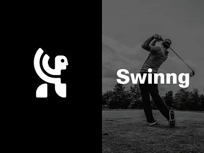 Swinng athletic bold design branding design geometric golf graphic design icon logo minimal motion sports swing symbol
