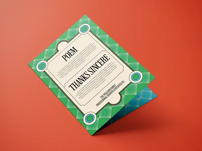 Blue Green Vintage Aesthetic Funeral Program graphicook remembrance