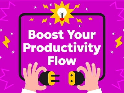 Boost Your Productivity Flow illustration digital illustration flat style graphic design illustration minimalism minimalistic vector illustration